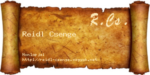 Reidl Csenge névjegykártya